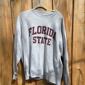 Champion Gray Florida State Crewneck